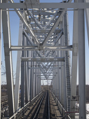 Fototapeta premium interlacing railway bridge structures