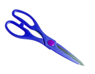 Sharp blue scissors