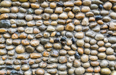 fence cobblestone stones wall of old city