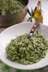 Spinach risotto with Parmesan