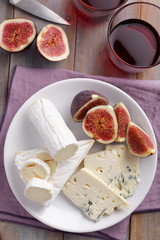 Cheeses and figs