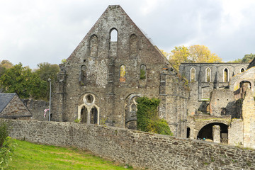 Fototapeta na wymiar Ruins of the Cistercian Abbey of Villers, Villers-la-Ville, Walloon Brabant, Wallonia, Belgium