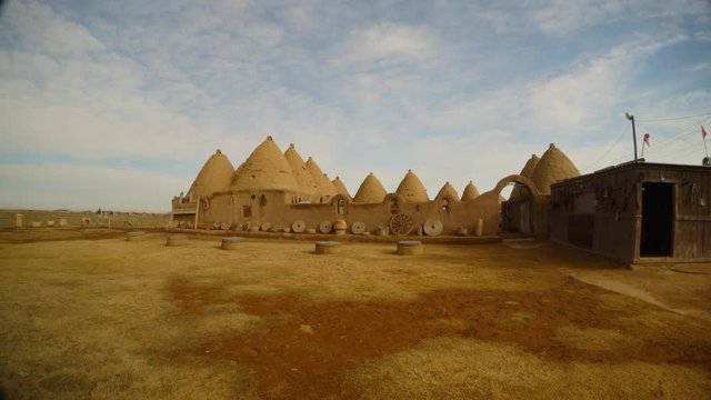 traditional old clay houses in the south-east of Turkey, on the border with Syria