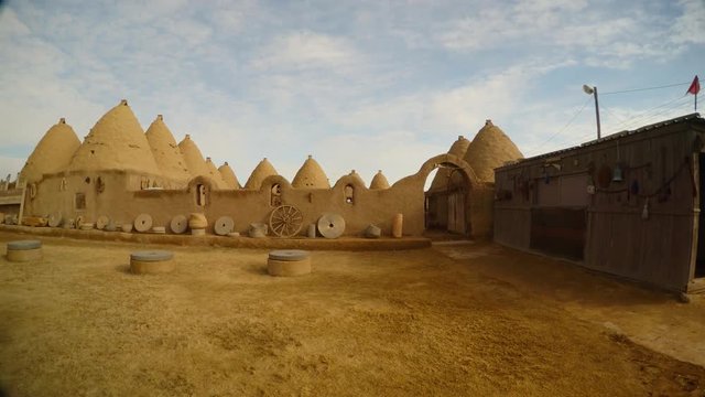 traditional old clay houses in the south-east of Turkey, on the border with Syria