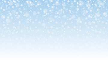 Christmas snow. Falling snowflakes on light background. Snowfall. Vector illustration, eps 10. - 179909041