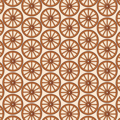 background pattern with old wooden wheels