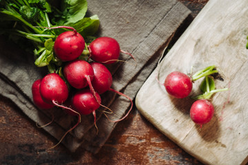 Fresh raw radishes