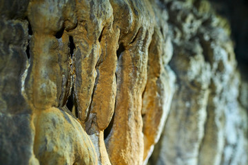 Cave interior in a limestone mountain