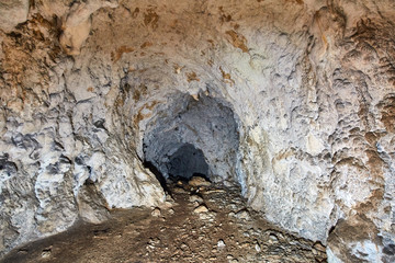 Cave interior in a limestone mountain