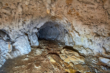 Cave interior in a limestone mountain
