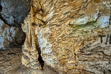 Cave interior in a limestone mountain