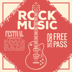 Rock musica festival flyer icon vector illustration graphic design