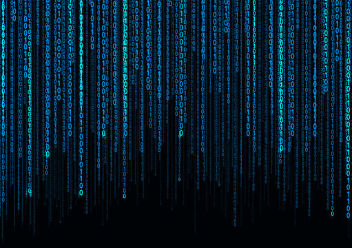 Binary Rainbow Abstract Tech Background 