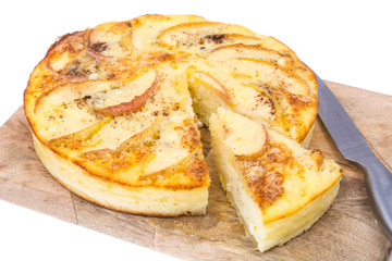 Casserole with apples and cinnamon