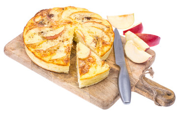 Casserole with apples and cinnamon