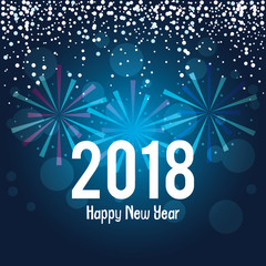 happy new year 2018 postcard