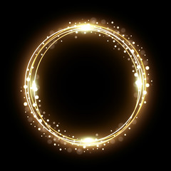 decoration with golden lights