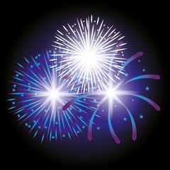 Fototapeta na wymiar decorative fireworks explosions poster