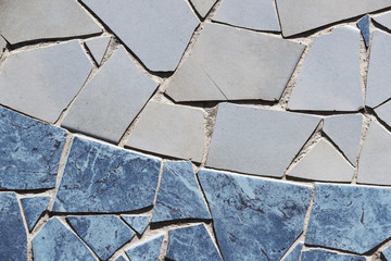Background of mosaic color many items 