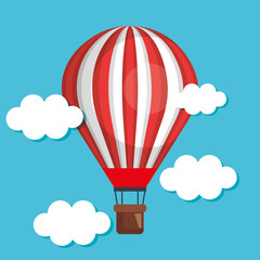 Fototapeta premium balloon air hot flying in the sky