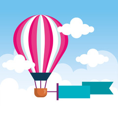 Fototapeta premium balloon air hot flying in the sky