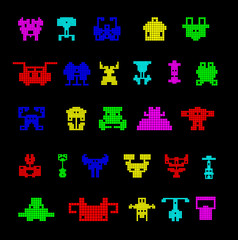 Vector Pixel Art Logo Concept for Design Project 