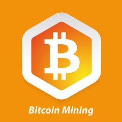 Obraz premium Bitcoin Mining digital currency