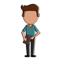 Young man avatar icon vector illustration graphic design