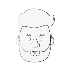 Hipster face cartoon icon vector illustration graphic design