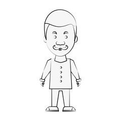 Hipster man cartoon icon vector illustration graphic design