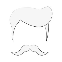 Hipster face cartoon icon vector illustration graphic design