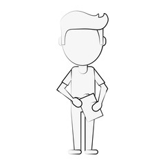 Young man avatar icon vector illustration graphic design