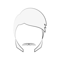 Hipster hairstyle and beard icon vector illustration graphic design
