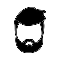 Hipster face cartoon icon vector illustration graphic design
