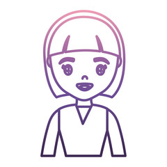 cartoon woman Icon over white background vector illustration