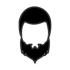 Hipster hairstyle and beard icon vector illustration graphic design