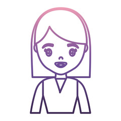 cartoon woman Icon over white background vector illustration