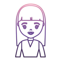 cartoon woman Icon over white background vector illustration