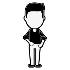 Young man avatar icon vector illustration graphic design