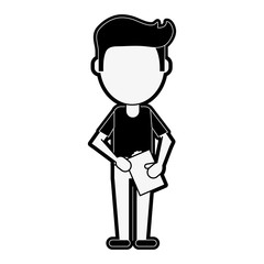 Young man avatar icon vector illustration graphic design
