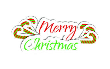 Merry Christmas. Holiday greeting card. Vector illustration. 