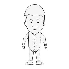 Hipster man cartoon icon vector illustration graphic design