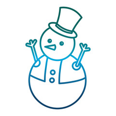 snowman icon over white background vector illustration