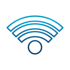 wifi sign Icon over white background vector illustration