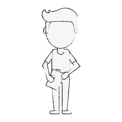 Young man avatar icon vector illustration graphic design