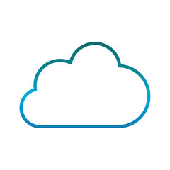 cloud Icon over white background vector illustration