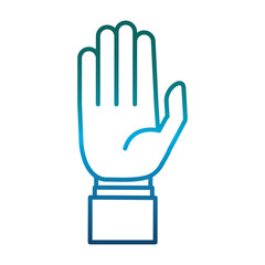 human hand Icon over white background vector illustration