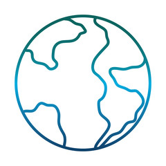 Fototapeta na wymiar earth planet Icon over white background vector illustration
