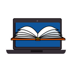 laptop computer with ebook