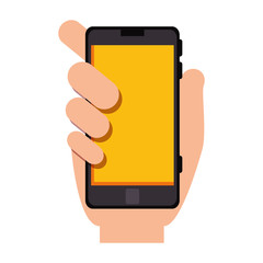 hand human with smartphone device